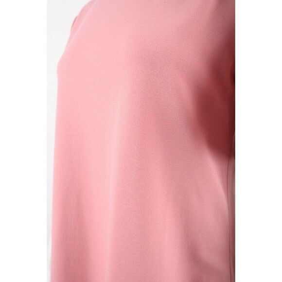Ann Taylor Womens Shift Dress Sz 4 Pink Knee Length Short Ruffle Sleeve NWT - Picture 2 of 6